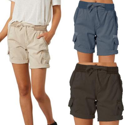 Women Shorts Solid Color Lace-up Summer Simple Bow Short Pants for Yoga