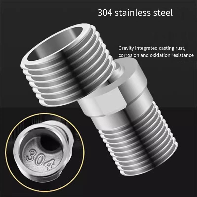 Stal Nierdzewna Adapter Baterii Prysznicowej Przedłużka Ramienia Prysznicowego Zakrzywione Nóżki Regulowana w 360 Stopniach Kątowa Gięta Podstawa Wytrzymała