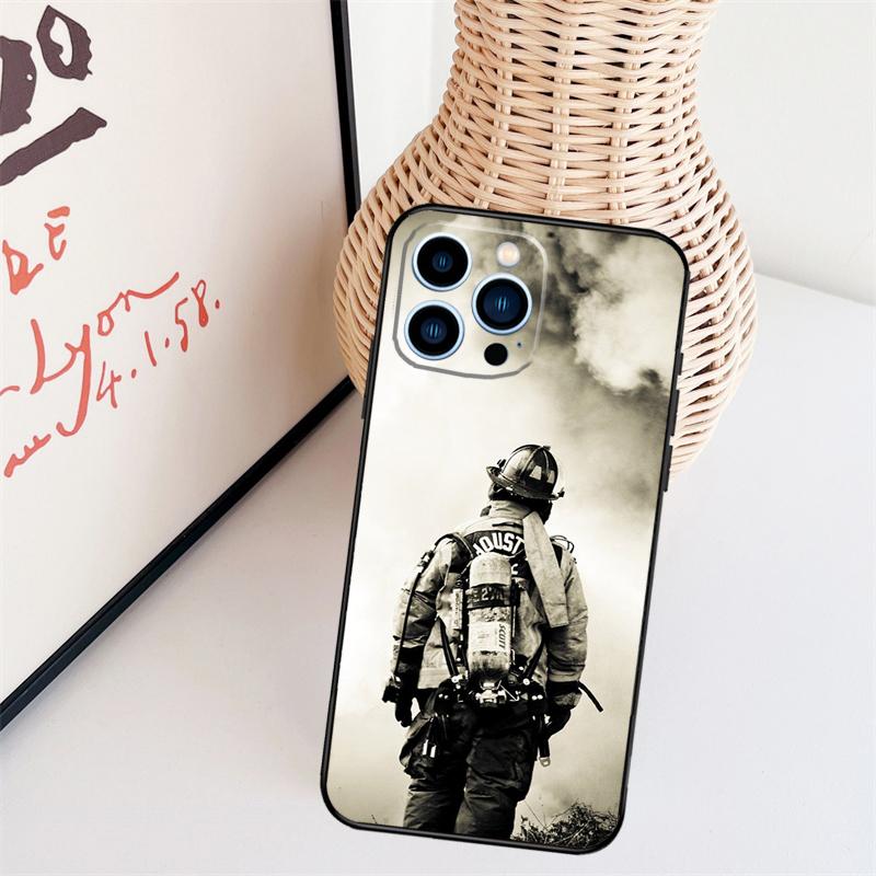 Fire Fighter Hero Phone Case For iPhone 17 Pro Max 16 15 11 12 13 14 Pro Max mini 15 16 Plus 16e 17 Air Cover