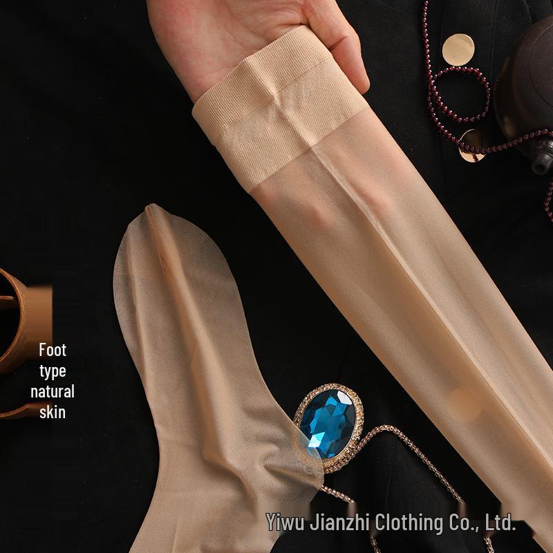 Women's Ultra-Thin Over-the-Knee Cut-to-Fit Thigh-High Stockings with Non-Slip Heel for Beautiful Legs