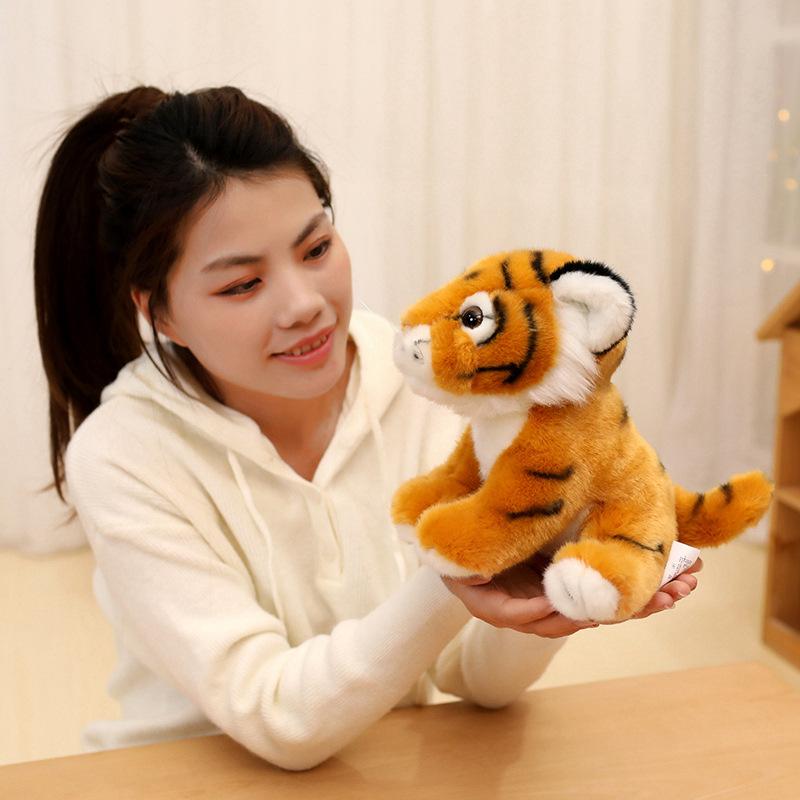 New Tiger Doll Plush Toy White Tiger Cute Siberian Tiger Doll Small Grab Machine Rag Doll Children's Gift Doll