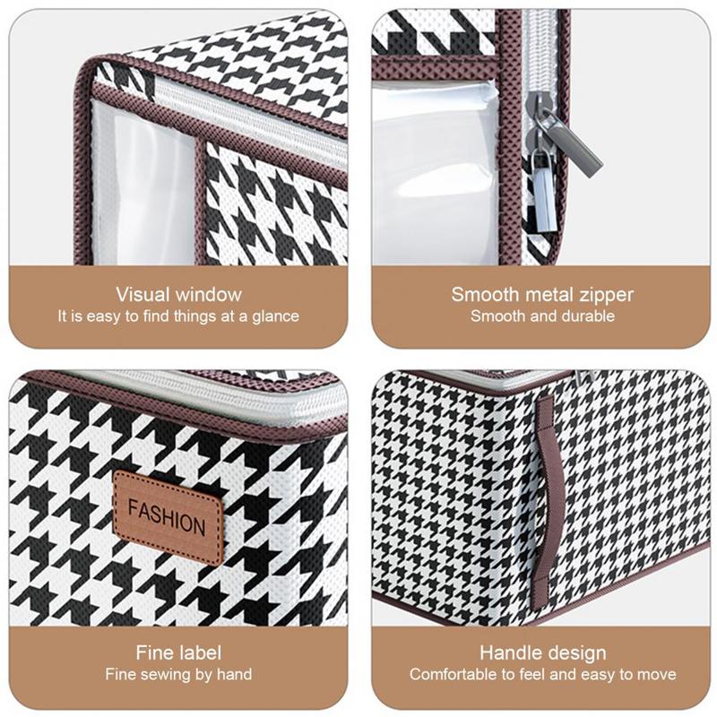 Large Capacity Quilt Clothes Bedding Storage Bags Home Visible Window Zipped Organizer Underbed Wardrobe Closet Boxe