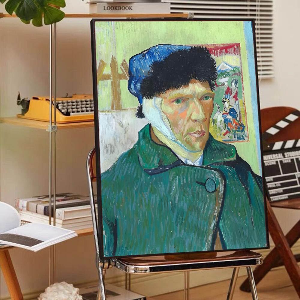Art Painting Van Gogh Poster Self-adhesive Art Poster Whitepaper Prints Posters Artwork Aesthetic Art Wall Painting