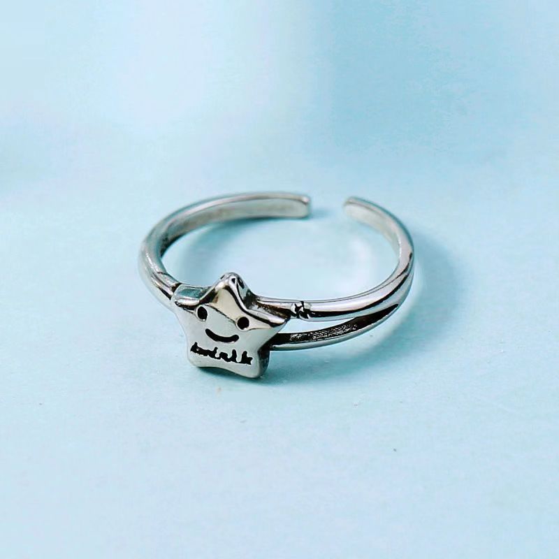 Tide Temperament, Versatile Personality, Design Sense, Star Opening Ring, Female Niche Cold Wind Index Finger Ring