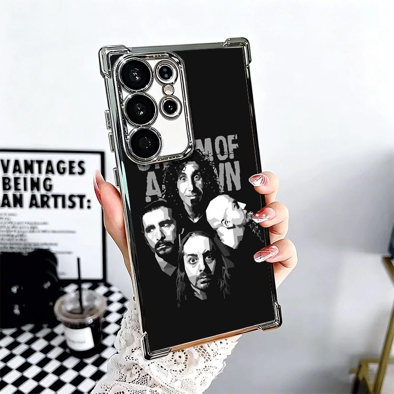 System Of A Down Soft Phone Case For Samsung Galaxy S26 Ultra S25 Edge S24 FE S23 Plus S22 S21 + S20 Plating Anti-Fall Fundas