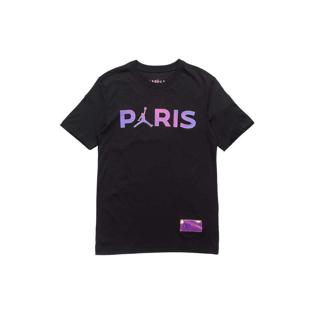 Jordan T Shirts Men's Black Crew Neck Moderate Straight Fit CZ0802-010