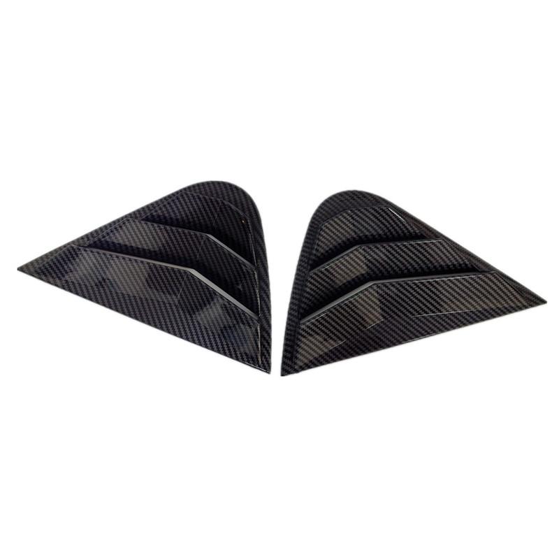 For Seat Ibiza 2008 2009 2010 2011 2012 Car Rear Louver Window Side Shutter Cover Trim Sticker Vent Scoop ABS Carbon Fiber ABS