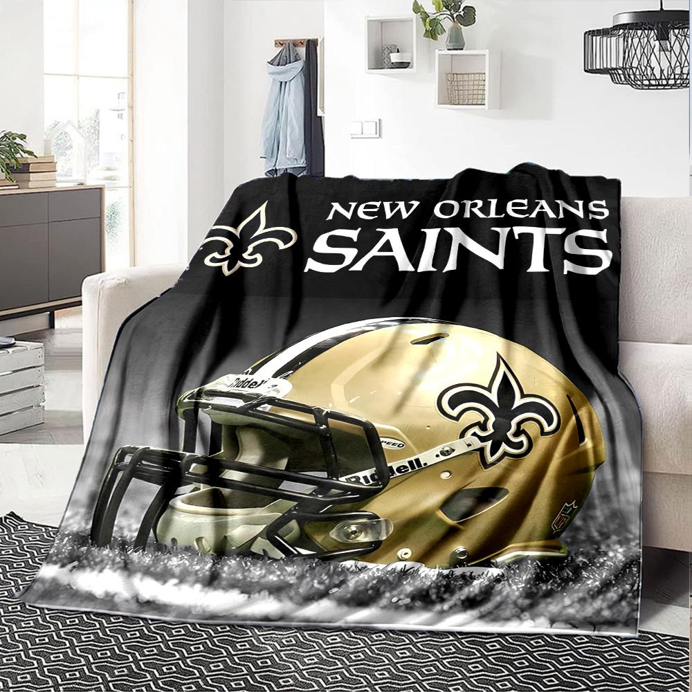 1pc Blanket - New Orleans Saints logo Print Design,Lightweight Blanket for Sofa,Bed- Soft &Warm,Gift for All Seasons