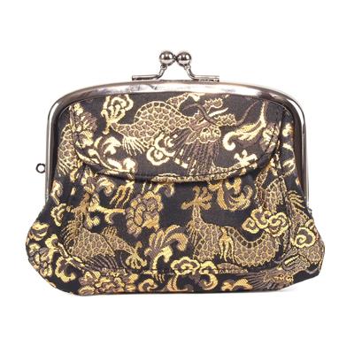 Bolsa com padrão japonês, carteira de brocado, porta-moedas, feita no Japão, bolsa para pais e filhos (Kinryu)