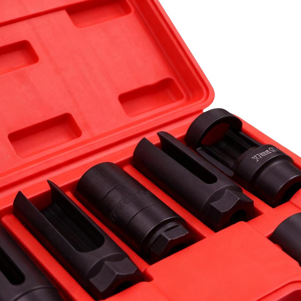 Steckschlüsselsatz 7-teilig Chrom-Vanadium-Stahl Ergonomischer Lambdasonden-Steckschlüssel-Satz Für Fahrzeugwartung Industrielle Ausrüstung