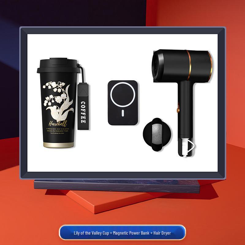High-End Souvenir Gift Set: Custom Logo Coffee Mug & Power Bank