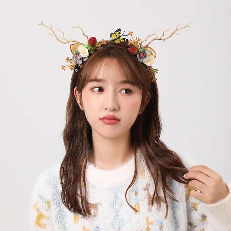 Christmas Deer Antler Headband - Mori Girl Style Cute Hair Accessories for Children and Adults