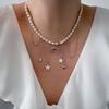 Pearl Sweater Chain, European and American Design Sense Tassel Necklace, Female Star Moon Light Luxury Choker Necklace
