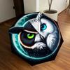 1pc Moonlit Yin-Yang Owl Umbrella with Plastic Handle,Suitable for All Seasons Home Travel Outdoor UmbrellaDD1747