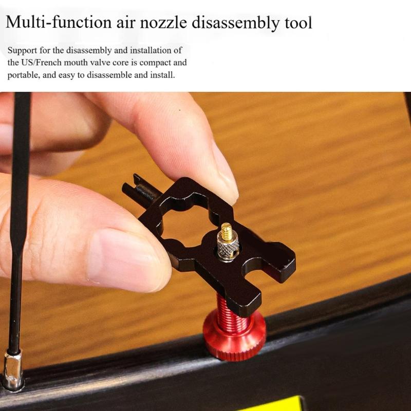 Ergonomic Bicycles Valves Stem Extender Tool for Mountain Bike Cycling Compacts Bike Tire Valves Cores Replacement Tool