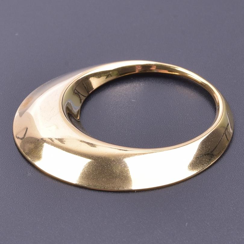 5pcs Gold Color Various Irregular Circle Pendants Women Men Necklace Charms Stainless Steel Pendant Jewelry Making Accessories