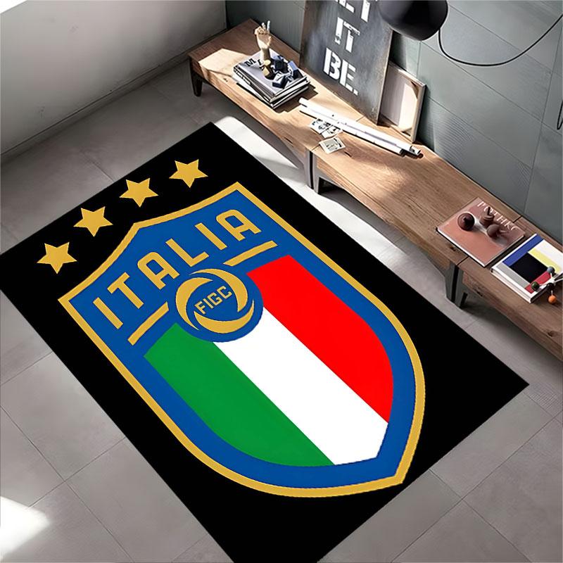 Italia Football Emblem Carpet suitable as a non-slip mat for the living room or bedroom sofa