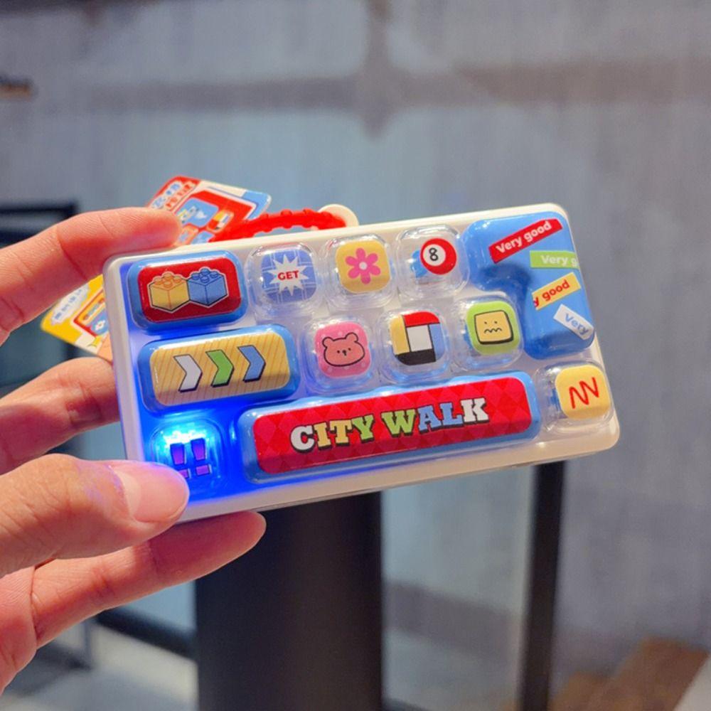 Hangable Stress Relief Fidget Toy 26 Keys Bag Pendant Charm Mechanical Keyboard Toy For Children