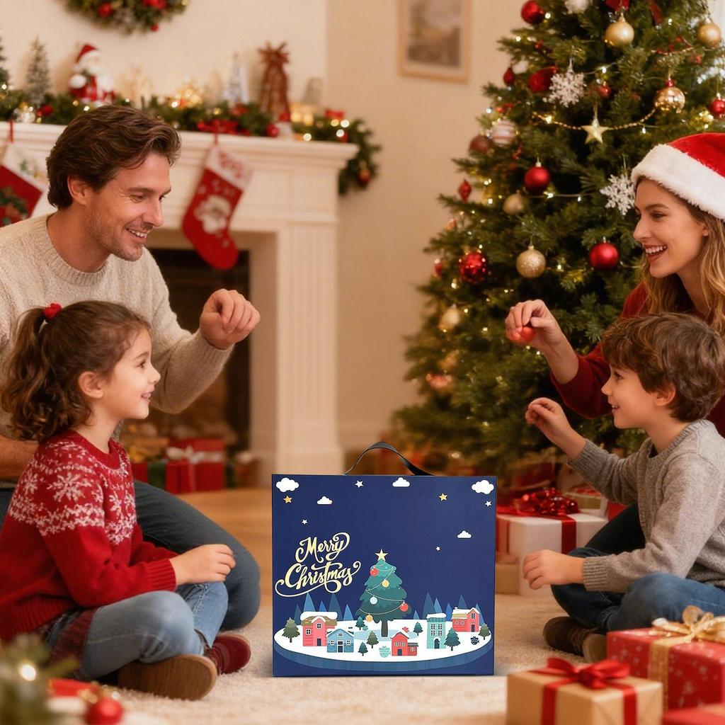 Christmas Countdown Calendar December Countdown Calendar 24 Days Empty Refillable Compartments For Kids Teen Adult Birthday