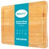 Wood Cutting Board for Kitchen – 38x25cm Large Bamboo Cutting Board with Juice Groove and Handles – Wooden Chopping Board, Tray –
