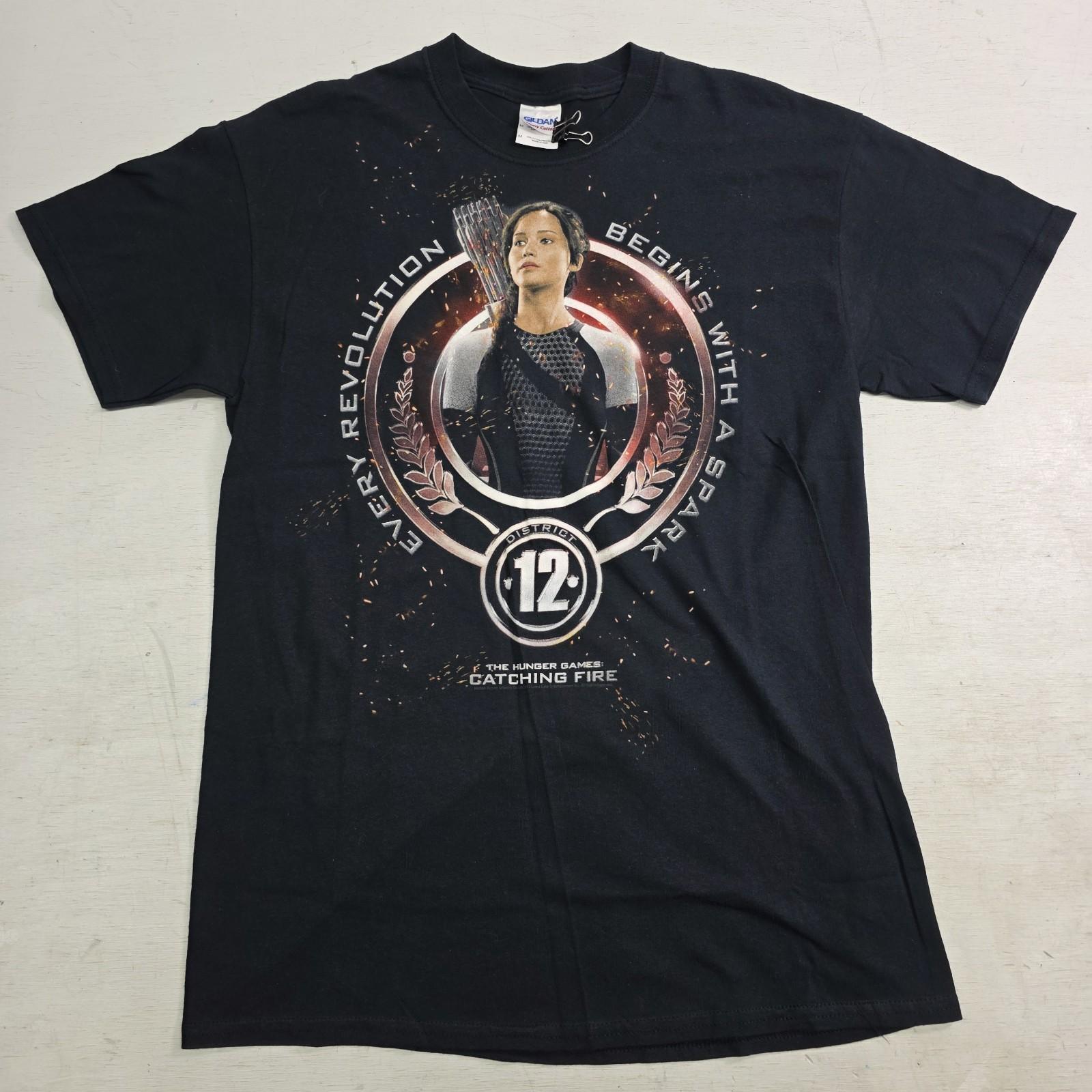 The Hunger Games Katniss Everdeen District 12 Seal 2013 Original T-Shirt Sz M S