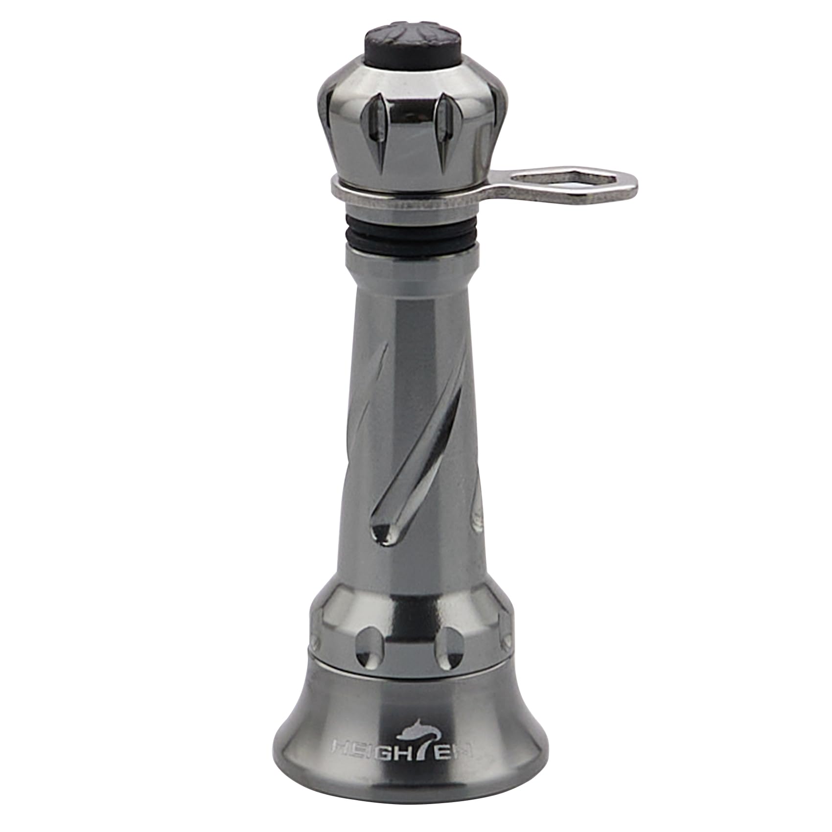 

HEIGHTEN Reel Stand Luminous Hook Stopper for Shimano and Daiwa Spinning Reels 38/48mm (Not Foldable) - Keeper/Line (Gunmetal, 48mm) (1212)