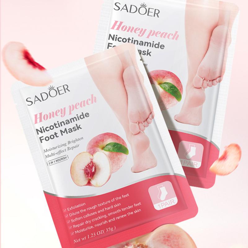 Fruit Foot Mask SADOER Avocado Strawberry Hydrating Moisturizing Foot Care Moisturizing