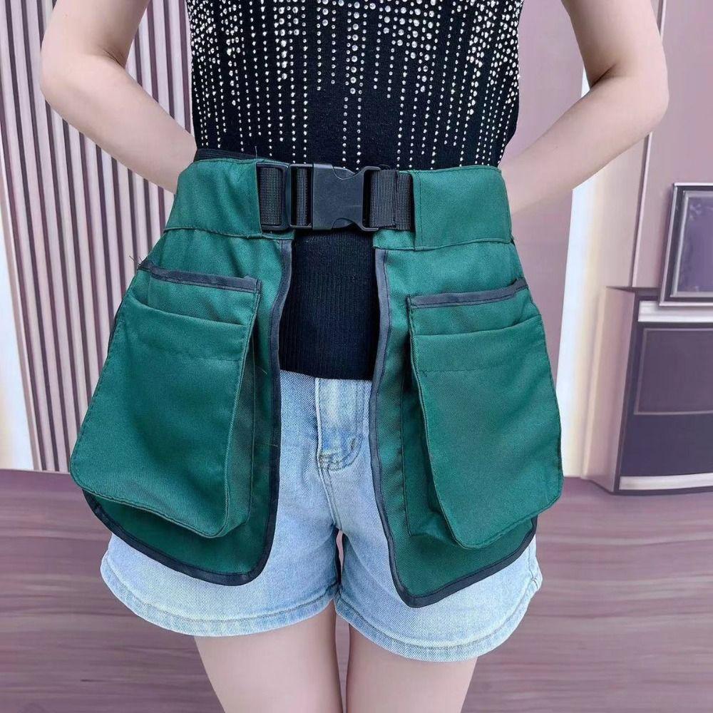 Ethnic Pattern Adjustable Belt Apron Large-capacity Multi-Function Tool Pouch Men