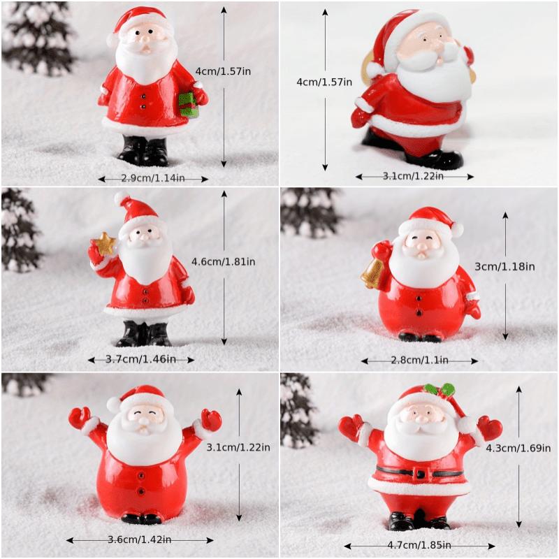 1pc Resin Snowman, Santa Claus, Christmas Socks, Gifts, Bells, Wreaths, 3D Festive Figurines, Miniature Ornaments for Home & Kitchen Decor