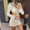 With Long Sleeve Cover Up Halter Bikini Women Swimwear Female Swimsuit Three-pieces Bikini set Bather Bathing Suit Swim
