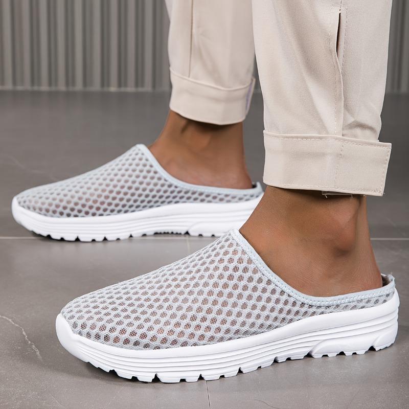 Half Slippers Women Outer Wear Summer Mesh Women Walking Sandals Slippers Large Size Comfortable Sneakers