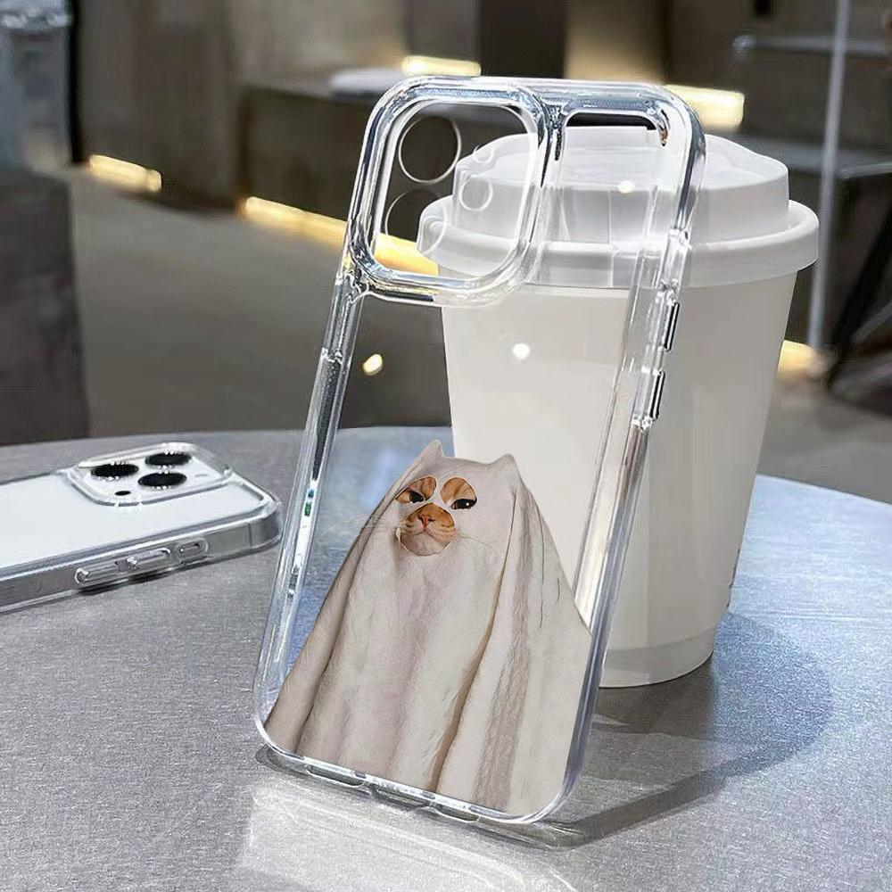 Cartoon Animal Cute Cat Phone Case For iPhone 17 Pro Max Case iPhone 13 11 12 14 15 16 Pro Max XR 7 8 Plus SE Soft Clear Cover