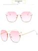Trendy Frameless Women's Sunglasses - European & American Style, UV Protection, Round Face, Fashionable Driving Glasses