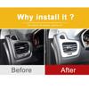 For Jeep Compass 2017 2018   Carbon Fibre Car Front Left and Right Air Vent Outlet Panel Frame Cover Trim Car Styling