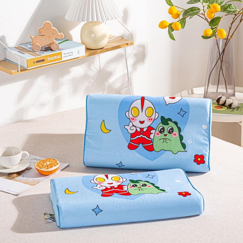 Thai Children's Latex Pillow Natural Cartoon Pillow Core Baby Cotton Cover Pillow Kindergarten Neck Protection Baby Pillow