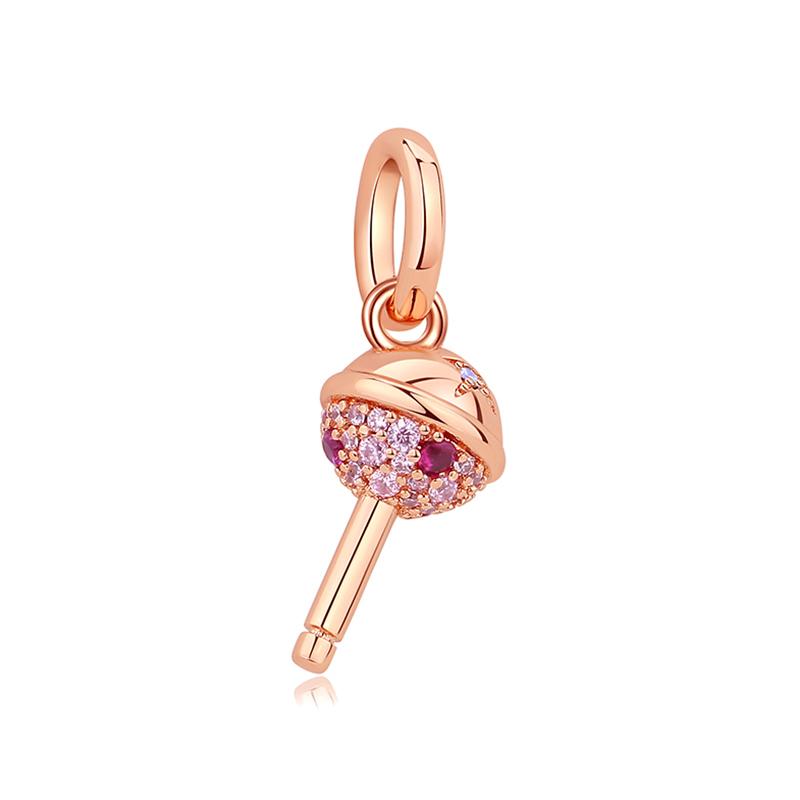 Original 925 Sterling copper Charm Bead Family Tree Mom Pendant Safety Chain Charms Rose Gold Fit Brand Bracelets DIY Zircon