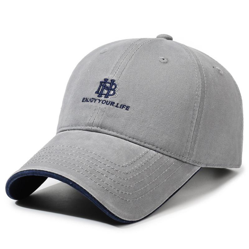 Vintage Embroidered Alphabet Baseball Cap Men'S And Women'S Versatile Sunshade Sun Protection Cap Tide Outdoor Casual Cap