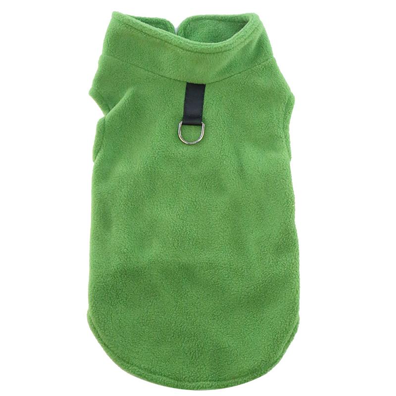 1Pc Fleece Solid Color Dog Warm Coat Warm Pet Clothes Winter Puppy Vest Outfit Sweater Jacket