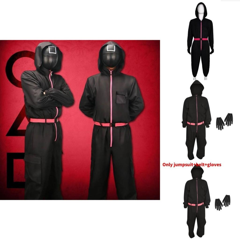 Squid Game Beliebter Film Halloween Kostüm für Kinder mit Baumwollmischgewebe Cosplay Anzug