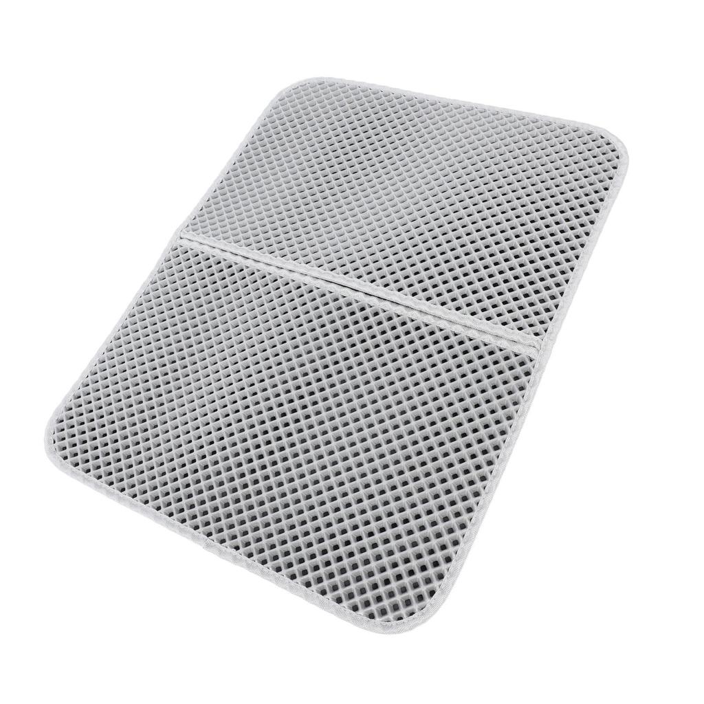 Cat Litter Mat Double Layer Scatter Control EVA Kitty Litter Mat Washable Litter Trapping Mat for Litter Box