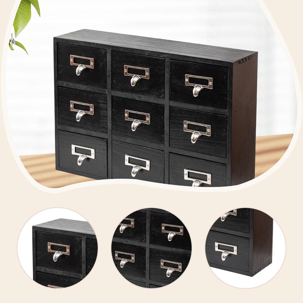 Desktop Storage Cabinet Organizer Space Saving Wood Bin Hallway Decorative Boxes NightStand Nursery