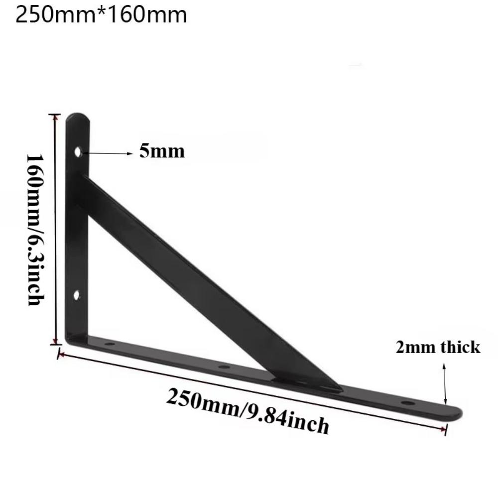 New L-type Floating Shelf Wall Mount Joint Angle Wall Shelf Shelving Heavy Duty Iron Metal Triangle Shelf Home Bookshelf