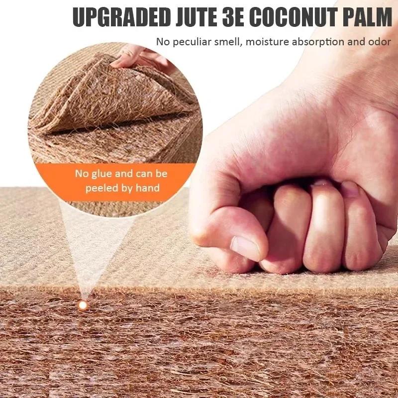 New Thickened 3cm Four Folding Napping Mat Traditional Japanese Tatami Foldable Mattress Coconut Palm Medium Firmness Mattress