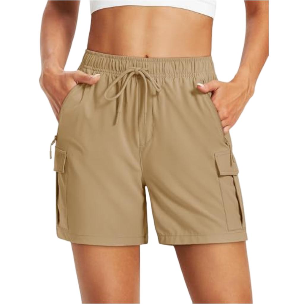 Ladies' Fashionable Casual With Zipper Pocket Workwear Shorts