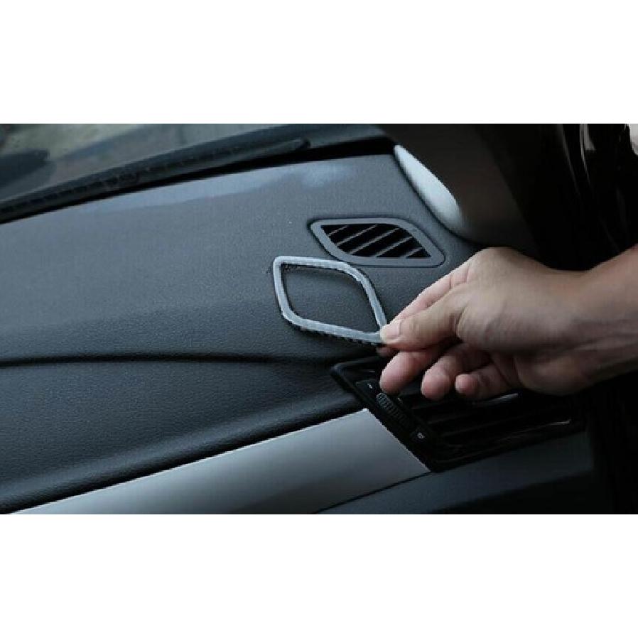 Cover Trim Side Outlet Vent For BMW X1 E84 Dashboard Real Carbon Fiber 2010-2015