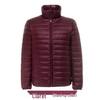Men's Lightweight Down Jacket, Stand Collar, Slim Fit, Plus Size, Autumn/Winter Collection, Casual Short Coat