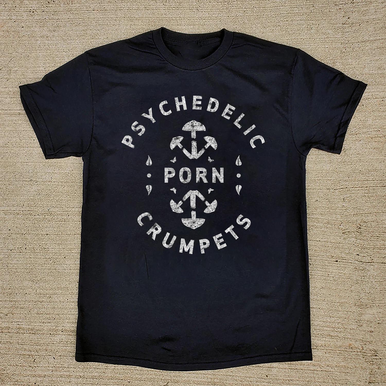 Psychedelic Porn Crumpets Logo Black Shirt Full size S-5XL L44 XXL