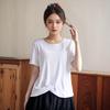 Deformation Strategy Plus Size Women's Loose Solid Color Slimming T-shirt - Short Sleeve Spring/Summer Top