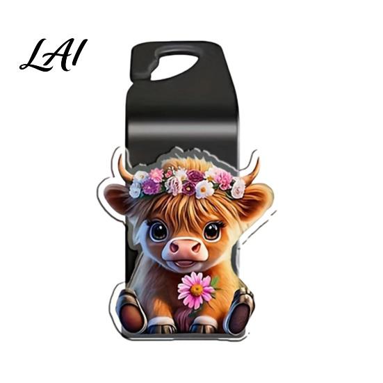 Universal Car Purse Hanger Seat Hook Cartoon Cat/Dog Pattern Decor Durable Load Bearing Acrylic Heavy Duty Hook Headrest Hanger Vehicle Interior