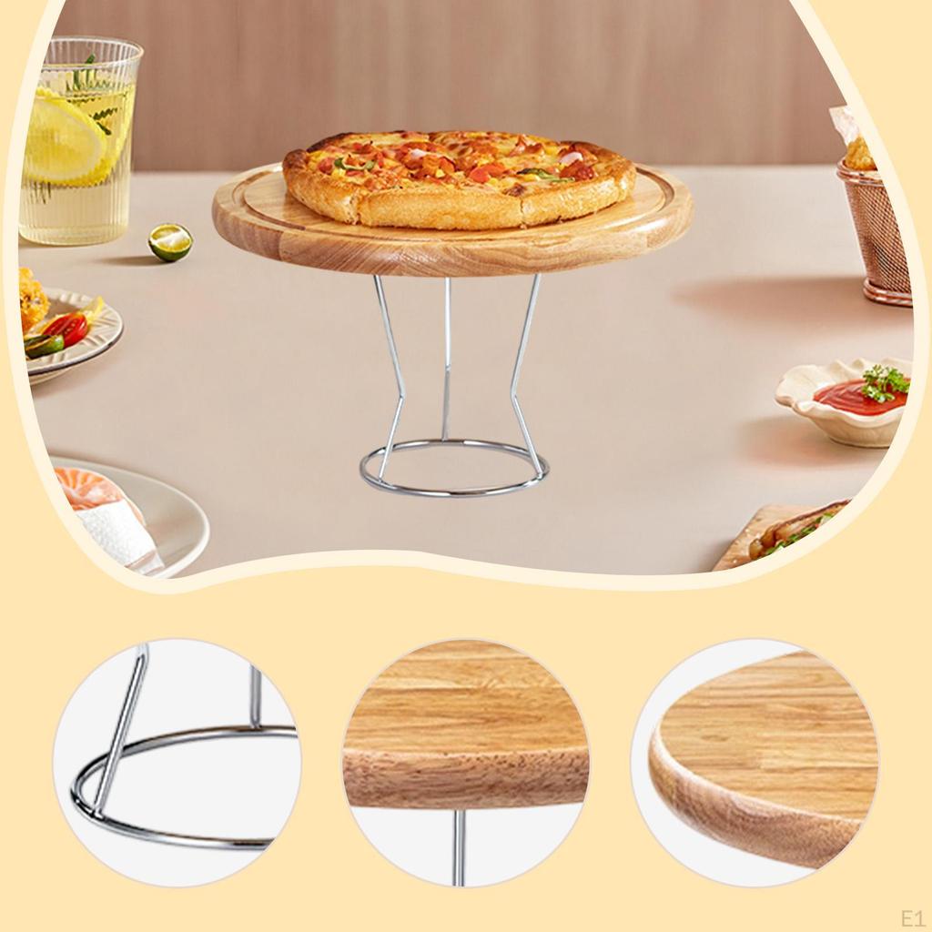 Pizza Pan Riser Stand Cake Round Tabletop Display Rack Food Serving Platter for Fruit